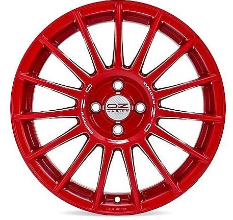 Lieti ratlankiai 7x17 4x100 ET42 OZ Racing SUPERTURISMO LM RED WHITE LETTERING 4h