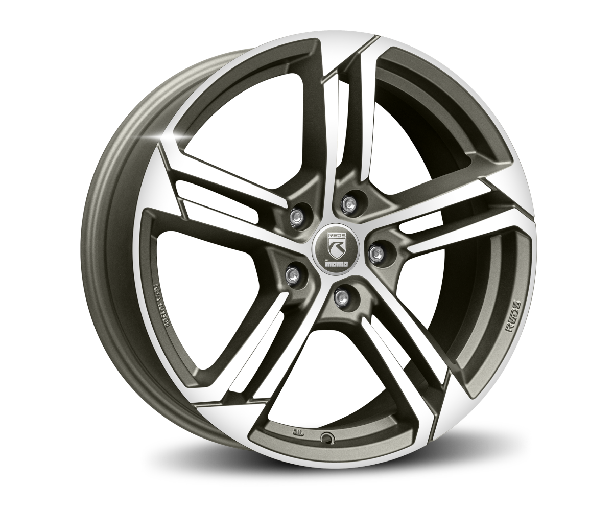 Lieti ratlankiai 7x17 5x114.3 ET42 Reds Twist Graphite Matt Polished