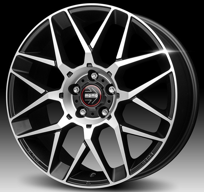 Lieti ratlankiai 7x17 5x100 ET38 Momo REVENGE EVO 2.0 Matt Black Polished